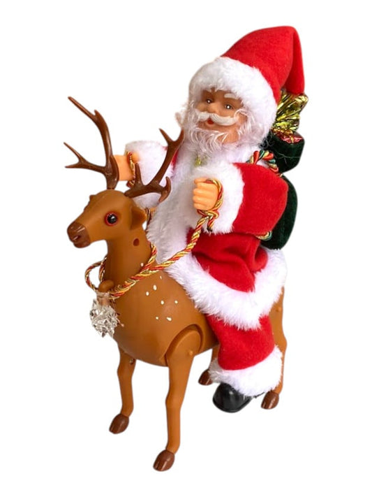 YeniBox - Santa Claus and Deer on Decorative Branch - G5051