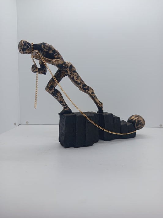 Man climbing to the top - Sculpture - H5017